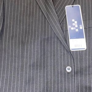 Classic Black Pinstripe Men's Blazer